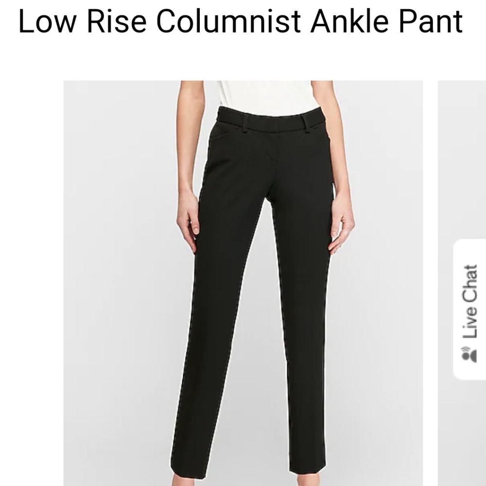 Express Low Rise Columnist Ankle Pants size 4